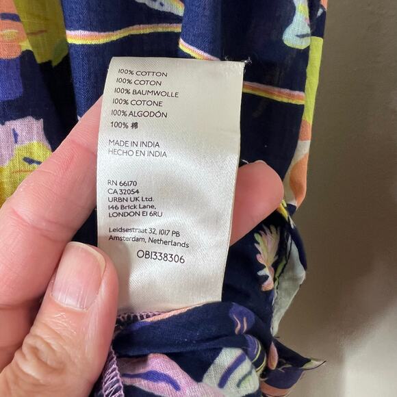Anthropologie x Luke John Matthew Blossom Surf Top Small Half Button Boxy Blue - Picture 8 of 9